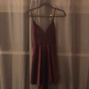 Ruby red cocktail dress.